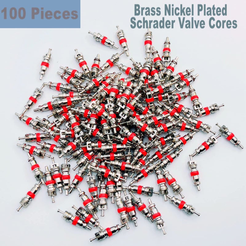 Z&D Valve Aracey Tire Repair Tool Set - 4 x Dual Single Head Valve Core Remover and 100 Pieces Car Truck Replacement Tire Tyre Valve Stem Core Part - Image 2